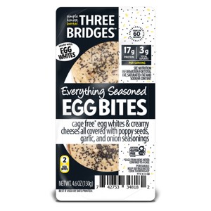 Three Bridges Gluten Free Everything Seasoned Egg White Bites - 4.6oz - 1 of 4