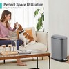 12L Stainless Steel Slim Bathroom Trash Can with Lid Soft Close, Step Pedal, Fingerprint-Resistant Finish for Kitchen or Bathroom - 2 of 4