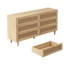 NicBex Farmhouse Natural Wood 6-Drawer Rattan Dressers,Chest of Drawers for Bedroom,Living Room,Kids' Room,Hallway - 4 of 4