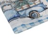Unique Bargains Christmas Place Mats Flax Light Blue White 11.8"x17.7" 2 Pcs - 4 of 4