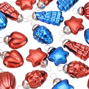 Unique Bargains Glass Decorative Hanging Tree Ornament Balls 1"-1.5" 50 Pcs - 1 of 4