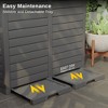 East Oak 62 gal Resin Outdoor Trash Can Gray - 4 of 4