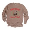 Simply Sage Market Women's North Pole Social Club Reindeer Long Sleeve Garment Dyed Tee - 2 of 4