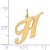 Black Bow Jewelry 14k Yellow Gold, Ella Collection Medium Fancy Script Initial H Pendant - 4 of 4