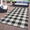 World Rug Gallery Buffalo Plaid Reversible Plastic Indoor and Outdoor Rugs - 2 of 4