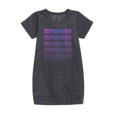 - Monster High - Toddler And Youth Girls Fleece Dress Graphic Short Sleeve Fleece Dress