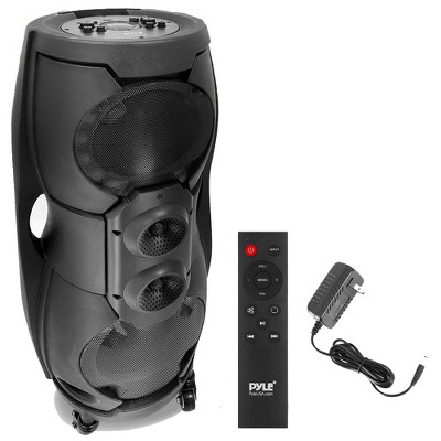 Pyle Multi-Purpose 1000 Watt 2-Channel Bluetooth DJ Party Speaker System with LED Lights, Remote Control, and Microphone Inputs