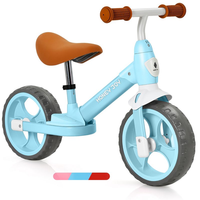 Honey Joy Kids Balance Bike Toddler Training Bicycle w/ Feetrests for 2-5 Years Old Red\Blue\Pink, 1 of 11