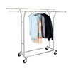 Karl Home Silver Painted Iron Open Wardrobe with Telescoping Bars & Wheels 51.2x22.4x66.9 Inches - 3 of 4