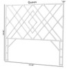 bali & pari Queen Size Lavali Rattan Standalone Headboard White - 4 of 4