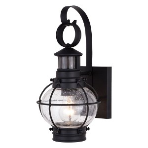 Vaxcel Chatham 1 - Light Wall Light in  Textured Black - 1 of 4