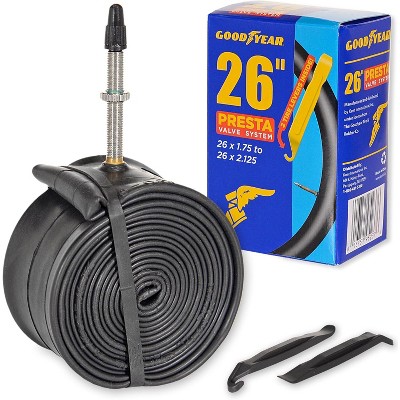 Goodyear 48mm Presta Valve Tube - 29 Inch Butyl Rubber - Durable Mountain Bicycle Tire Tube for Cycling