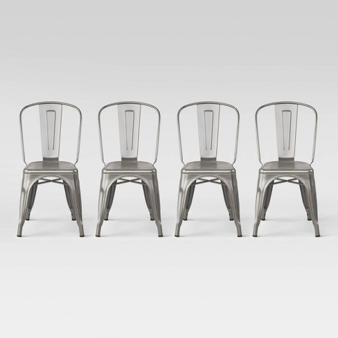 Metal dining best sale chairs target