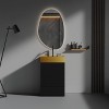 Christopher Knight Home Brook Freestanding 20" Striped Wood Bathroom Vanity with Brushed Steel Sink and Drawer - 2 of 4