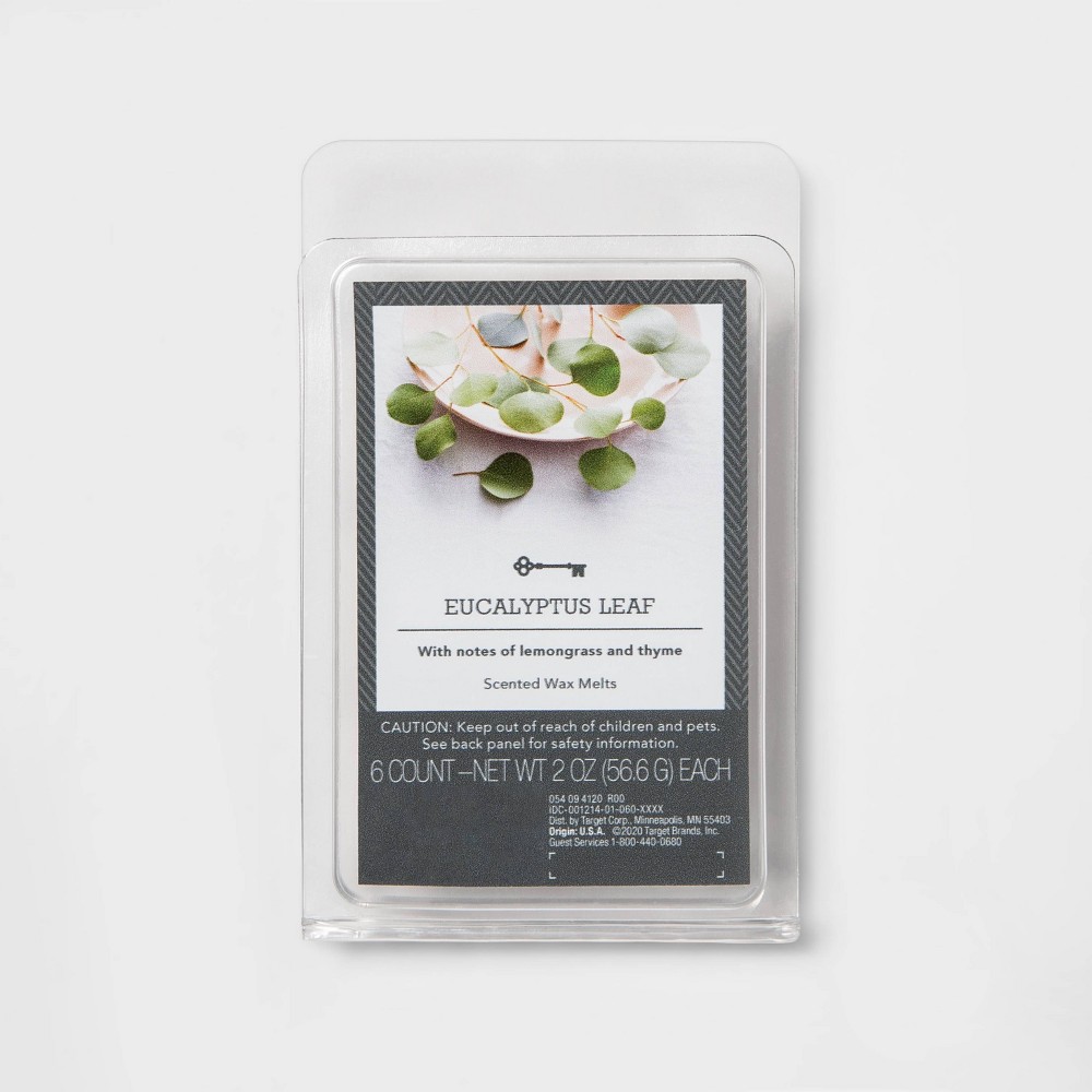 6ct Eucalyptus Leaf Scented Wax Melts - Threshold