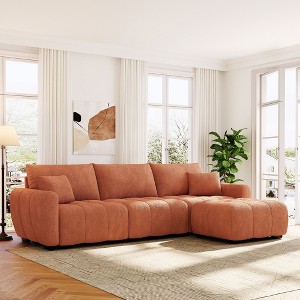 Whisen 110" Modular Sectional Sofa, L Shape with Extra-large Seat, Pull-line Design - 1 of 4