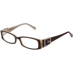 Calabria 814 Designer Acetate Reading Glasses in Nutmeg/Blue Light Filter & A/R +3.00 134mm Frame/57mm Lens Width - 1 of 4