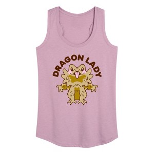 Women's - Instant Message - Dragon Lady Graphic Racerback Tank - 1 of 4