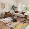 Modern Abstract Rug - Non-Slip TPR Backing Contemporary Carpet Low Pile Thin Soft Floor Mat Non-Shedding Office Open Space Floor Covering - 3 of 4