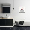 Stupell Industries Flamingo Standing Antique Bathtub Floating Frame Canvas Art, Gray, 18" x 18" - 3 of 4