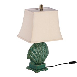 VECELO 25.9 in. Modern Table Lamp, Farmhouse Nightstand Bedside Lamp for Living Room or Bedroom, Green - 1 of 4