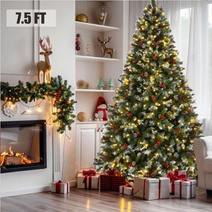 Mlmh & Kngwa Pre-lit Christmas Tree, Pre-Decorated Holiday Artificial Tree - 1 of 4