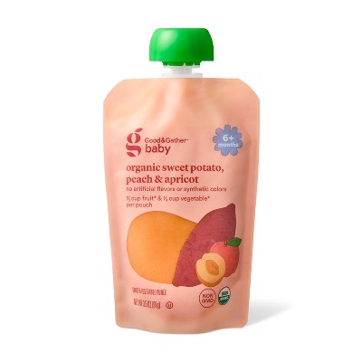 Peach Sweet Potato Apricot Baby Snacks - Assorted Oranges - 3.5oz - Good & Gather™