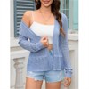 Clearlove Women's Dainty Lace Trim Cardigan Flouncy Hem Crochet Cover Up Lightweight Spring Top - 4 of 4