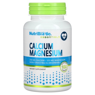 NutriBiotic Essentials, Calcium Magnesium, 100 Gluten Free Capsules
