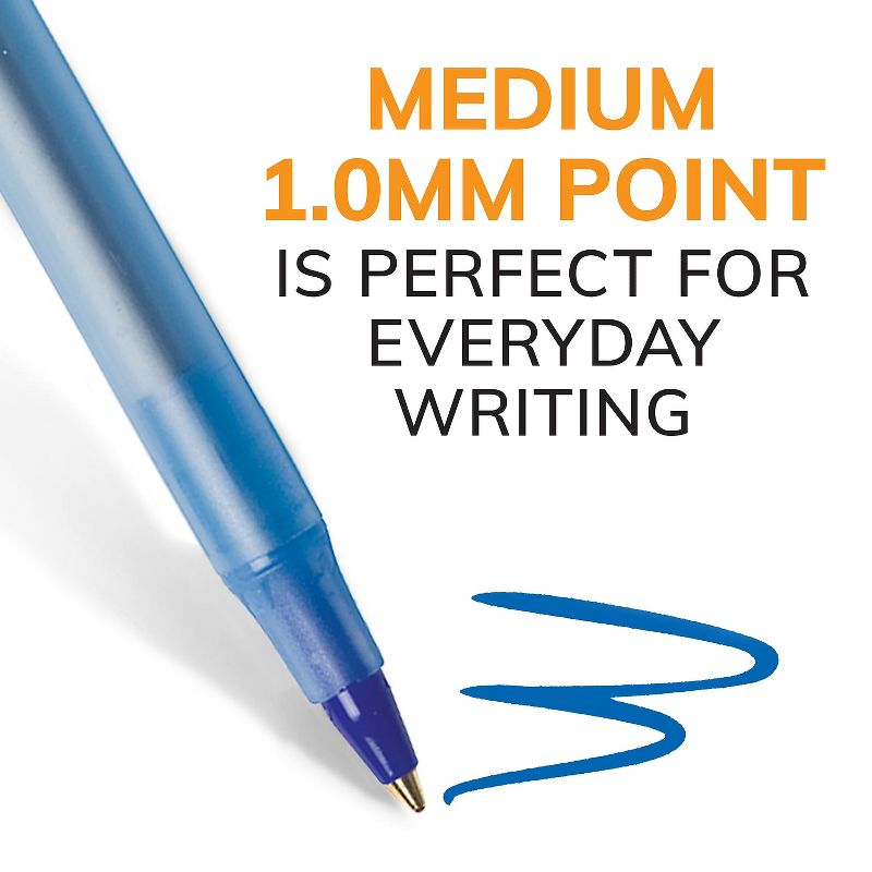 BIC Round Stic Xtra Life Ballpoint Pen Medium Point Blue Ink 144/Pack (GSM144AZ-BLU), 3 of 10