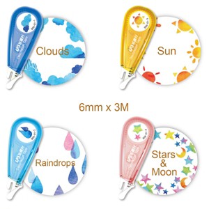 Wrapables Novelty Sticker Machine Pens, Decorative Stationery Supplies for Home Office School, Weather & Constellations - 1 of 1