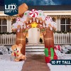 JOYFY 10 FT Christmas Inflatable Outdoor Decorations, Gingerbread House Archway with Built-in LEDs for Xmas Party, Yard, Garden, Lawn, Holiday Decor - 3 of 4