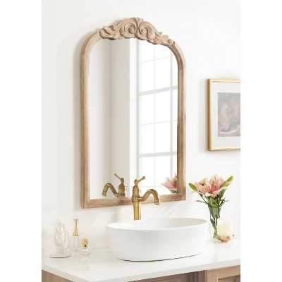 Arendahl Natural Wood 24"x36" Arch Vanity Mirror