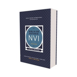 Nvi, Biblia de Estudio Actualizada, Revisión 2022, Letra Grande, Tapa Dura, Interior a Color, Palabras de Jesús En Rojo, Comfort Print - (Hardcover) - 1 of 1