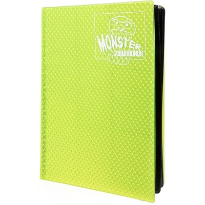 Monster 9 Pocket Trading Card Binder - Holofoil Yellow Album, Anti-Drop TCG Protection w Side Loading Padded Pockets, Double Sided, Holds 360 Cards
