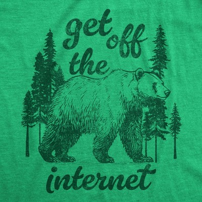 Мужские футболки Crazy Dog T-Shirts, Inc. Mens Funny T Shirts Get Off The Internet Sarcastic Nature Lovers Novelty Tee for Men - Crazy Dog Men's T Shirt For Nerds Green L — фото 2