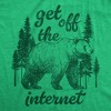 Mens Funny T Shirts Get Off The Internet Sarcastic Nature Lovers Novelty Tee For Men - Crazy Dog Men's T Shirt - 2 of 4