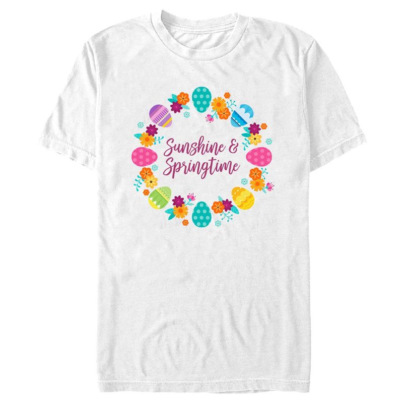 Men's Disney Easter Princess Eggs Sunshine & Springtime T-Shirt, 1 of 6