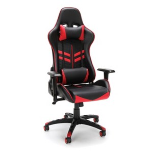 Racing Style Adjustable Gaming Chair with Lumbar Support Red - OFM