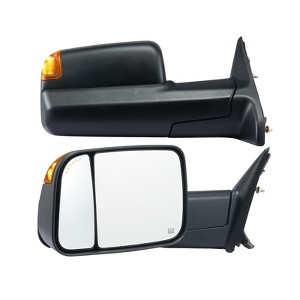 VEVOR Towing Mirrors, for 2009-2018 Dodge Ram 1500, 2010-2018 Ram 2500 3500, 2019-2023 Ram 1500 Classic Model, Power Heated with Signal Light,Black - 1 of 4