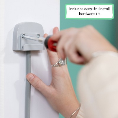 Black Retractable Mesh Baby Gate with Auto-Lock, 52" Wide