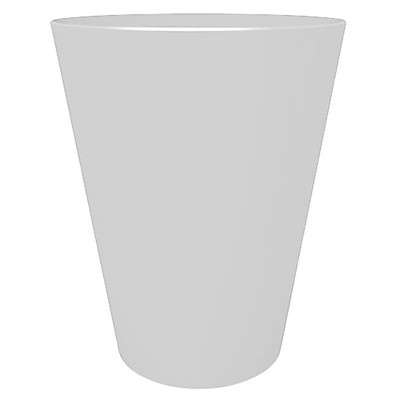 Bloem 14" Tall Finley Tapered Round Planter, Casper White