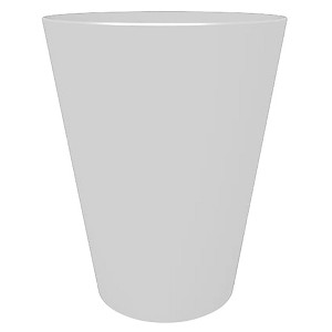 Bloem 14" Tall Finley Tapered Round Planter, Casper White - 1 of 4