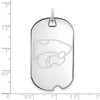 Black Bow Jewelry 10k White Gold Kansas State Wildcats NCAA Large Pendant - 2 of 3