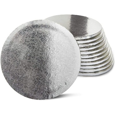 Bright Creations 12 Pack Round Silver Cake Board Cake Drum for Cake Decoration 10"