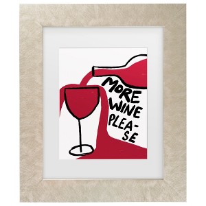 Trademark Fine Art - Athene Fritsch  More Wine Please Matted Framed Art - 1 of 4