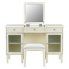 INFURNIC Vanity Tables 2 in 1 Vanity Desk with Flip Top Mirror and Storage for Bedrooms and Offices, White, 46.5"*20.1"*29.8" - 4 of 4