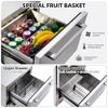 24 inch Undercounter Refrigerators with Weatherproof Full Stainless Steel Body - 3 of 4