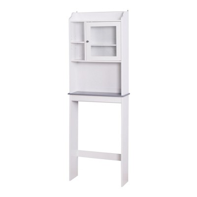 NicBex 68.11 Inch Over-The-Toilet Storage Cabinet with Open Shelves for Home,Bathroom