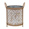 Melrose Footed Metal Aztec Planter (Set of 2) - 2 of 3